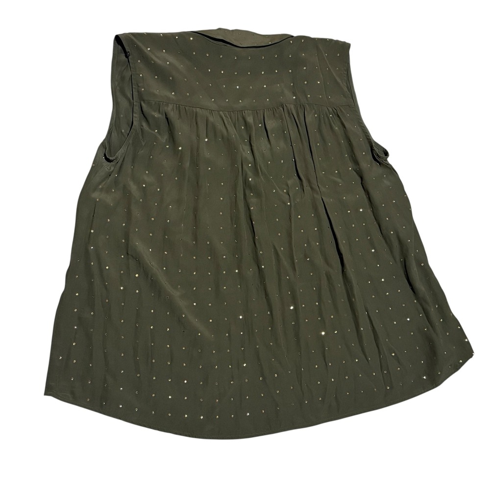Sportmax Code Olive Green Studded Rhinestone Butt… - image 5